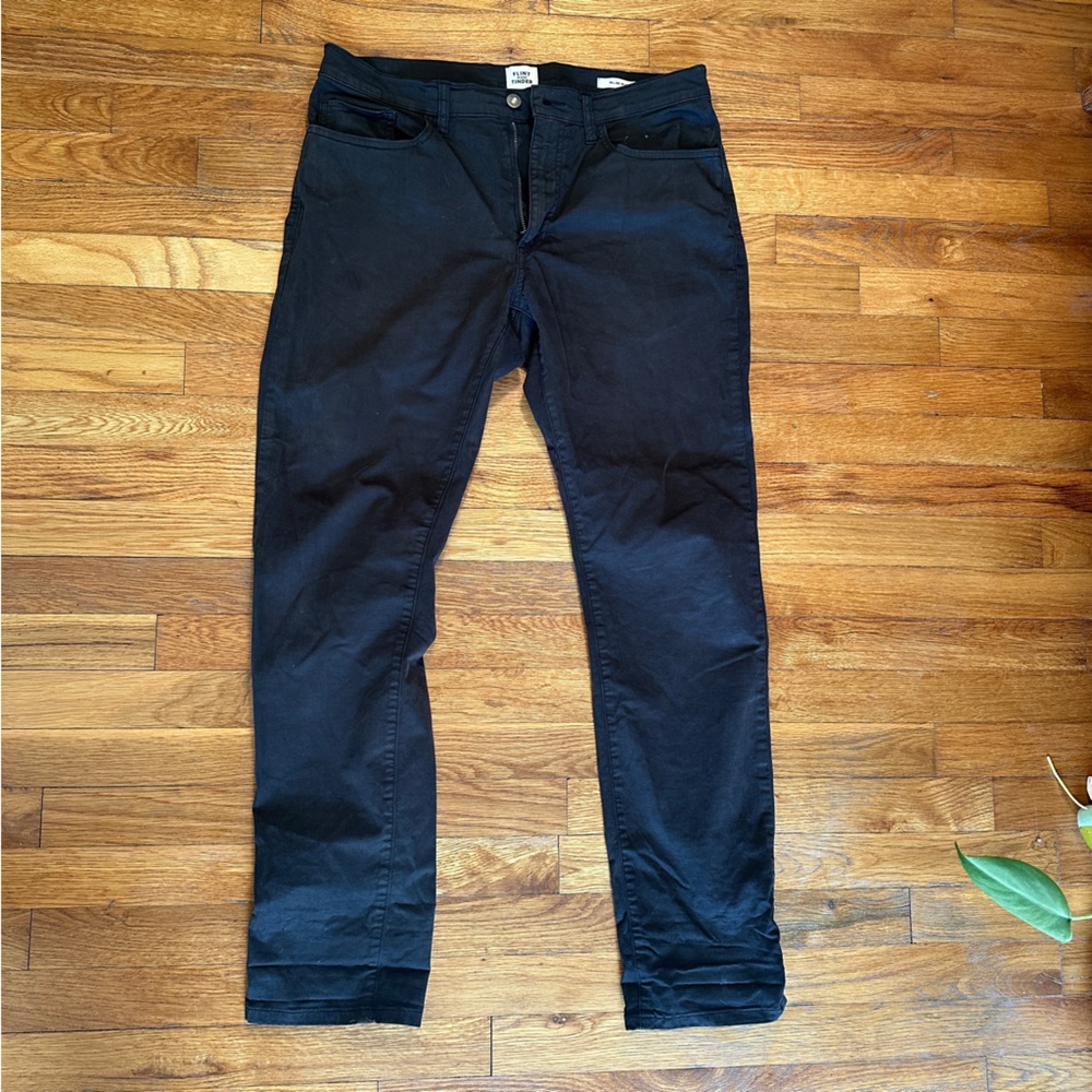 Flint and Tinder Slim Fit Pants - 32x32 - Black Cotton Twill